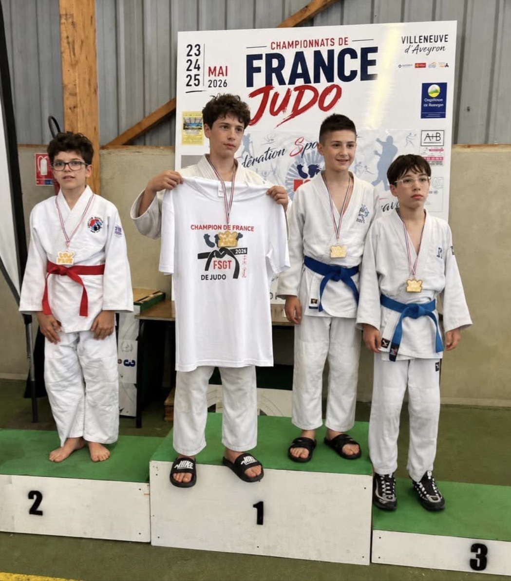 LÉO POMPONI VICE CHAMPION DE FRANCE FSGT MINIMES -38 kg :