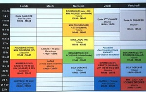 Nouveaux Horaires TOGA 2014 - 2015