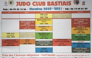 HORAIRES SAISON 2020-2021