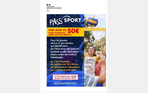 LE PASS’ SPORT EST PROLONGÉ JUSQU’EN FÉVRIER …   