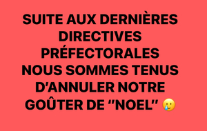 PAS DE GOÛTER DE NOEL ENCORE CETTE ANNÉE :