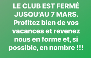 VACANCES D’HIVER :