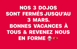 VACANCES D’HIVER :