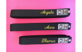 Ceinture Noire avec Prénom Brodé