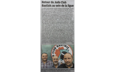 Le club est de nouveau affilié à la FFJudo