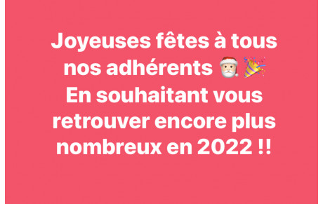 BONNES FÊTES :
