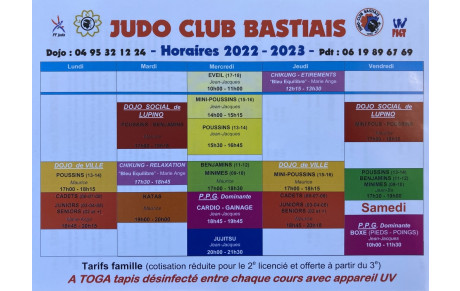 NOUVEAUX HORAIRES :