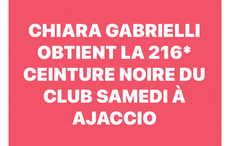 CHIARA CEINTURE NOIRE :