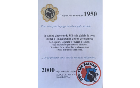 C’ÉTAIT IL Y À 25 ANS ET SAMEDI 1* FÉVRIER CE SERA CELLE DE NOTRE NOUVEAU DOJO SOCIAL 🥋