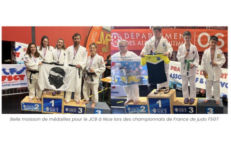Six médailles pour le Judo Club Bastiais aux championnats de France FSGT