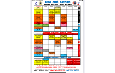 RÉINSCRIPTIONS au DOJO de LUPINO :
