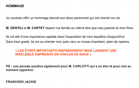HOMMAGE :