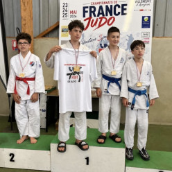 LÉO POMPONI VICE CHAMPION DE FRANCE FSGT MINIMES -38 kg :